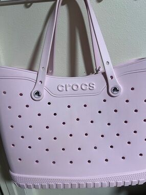 CROCS Light Pink Perforated Tote